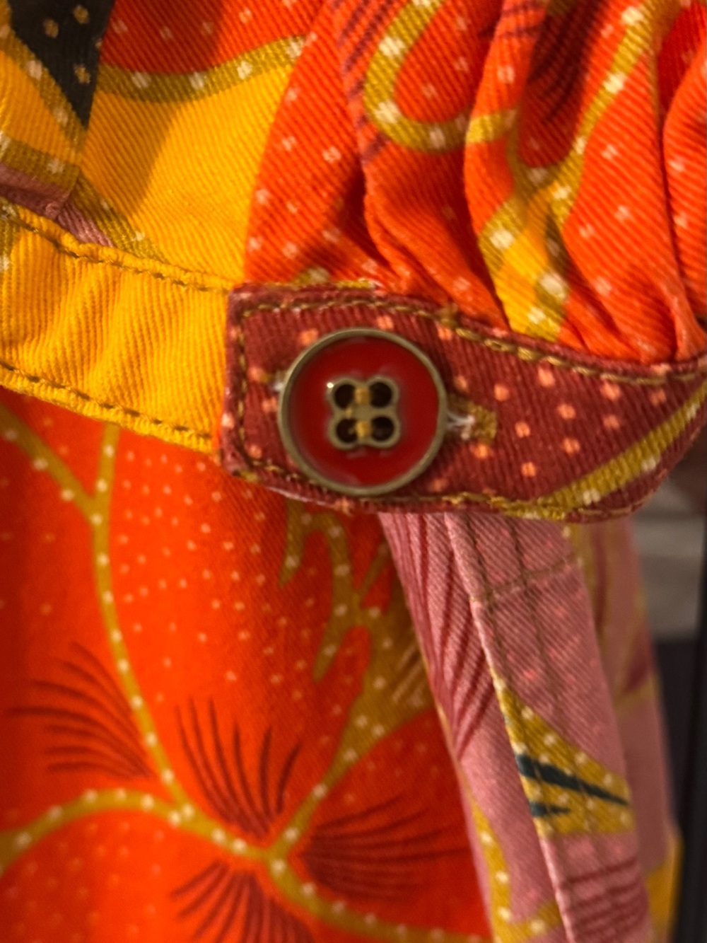 FARM Rio Multi-Color Floral Midi Dress in Mustard, Burgundy & Pink - Picture 5 of 9